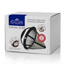Finum Reusable and Sustainable Coffee Filter with Stainless Steel Infusing Mesh, Size 2