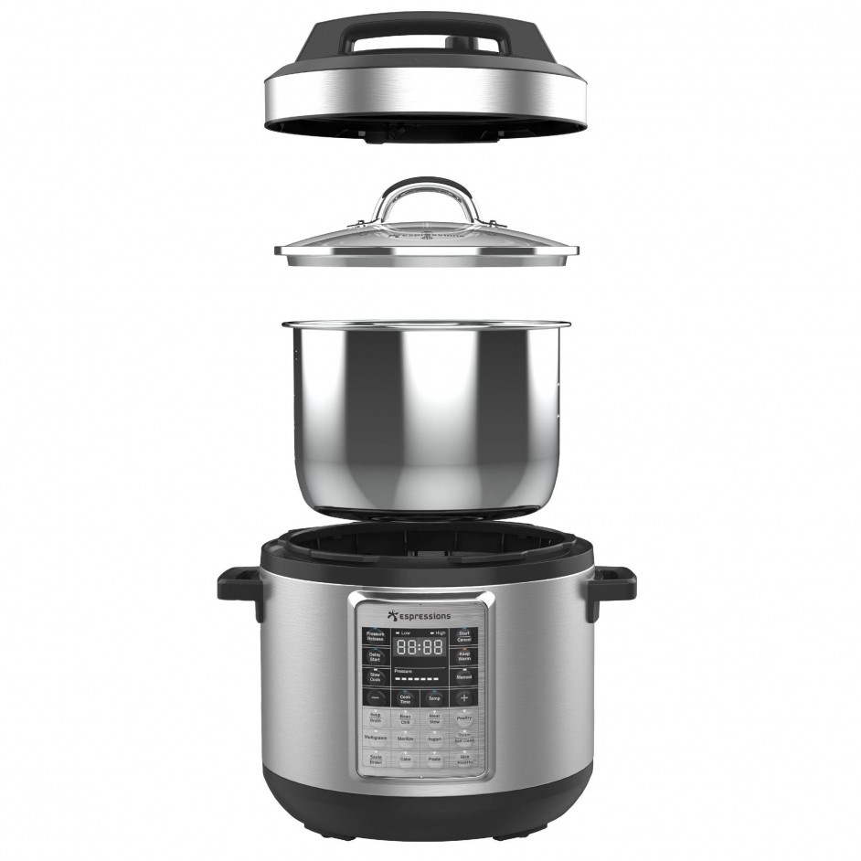 ESPRESSIONS SMART PRESSURE COOKER 5.7L INCLUSIEF SOUS-VIDE FUNCTIE