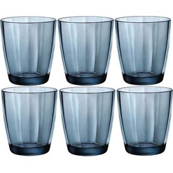 Bormioli Rocco Pulsar Waterglas - 30 Cl - Blauw - Set-6