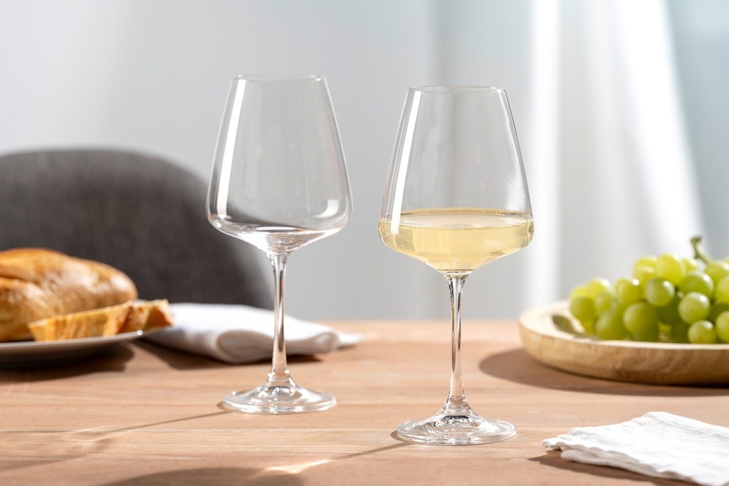 LEONARDO Weinglas Weiweinglas PALADINO, 540 Ml, 6er-Set, (Set, 6 Tlg.), Kelchglas, Spülmaschinengeeignet
