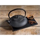 Cosy&Trendy Stria Theepot - 1.15 L - Gietijzer - Zwart