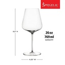Spiegelau Definition Bordeaux Glass  European Made Long Stem Red Wine Glasses for Wedding  Anniversary  Birthday Party  Dinner  Glassware  Home Bar Ca