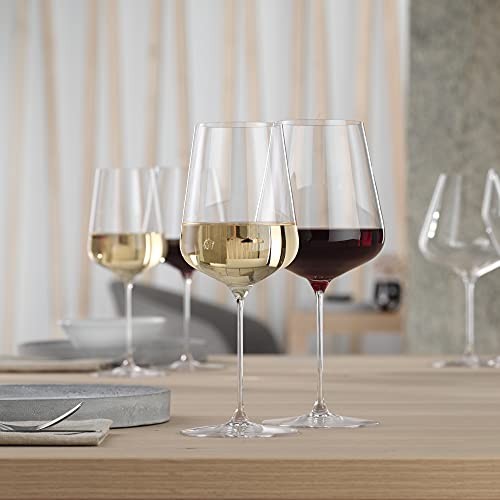 Spiegelau Definition Bordeaux Glass  European Made Long Stem Red Wine Glasses for Wedding  Anniversary  Birthday Party  Dinner  Glassware  Home Bar Ca
