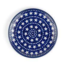 Bunzlau Cake Dish Ø 16 cm - Blue Stars