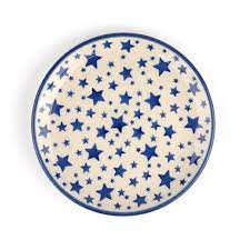 Bunzlau Cake Dish Ø 16 cm - White Stars