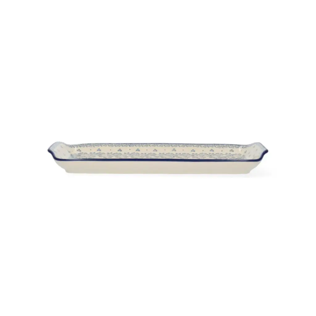 Bunzlau Cake Dish Oblong - Ocean Breeze