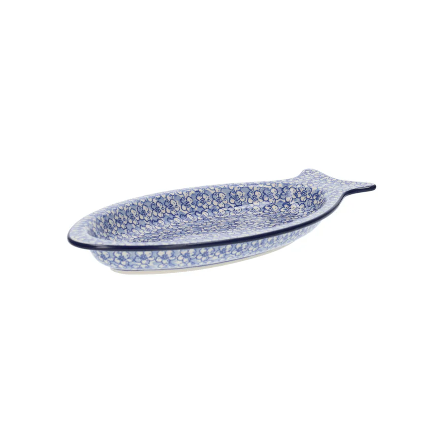 Bunzlau Plate Fish Shaped Medium - Buttercup