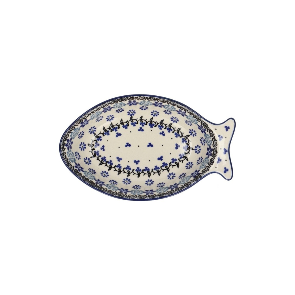 Bunzlau Plate Fish Shaped Small - Belle Fleur