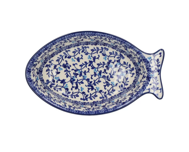Bunzlau Plate Fish Shaped Small - Tender Twigs