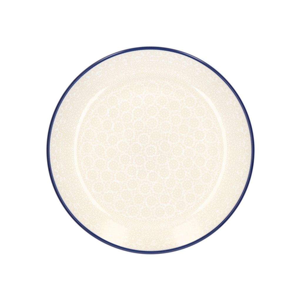 Bunzlau Plate Flat Ø 20 cm - White Lace