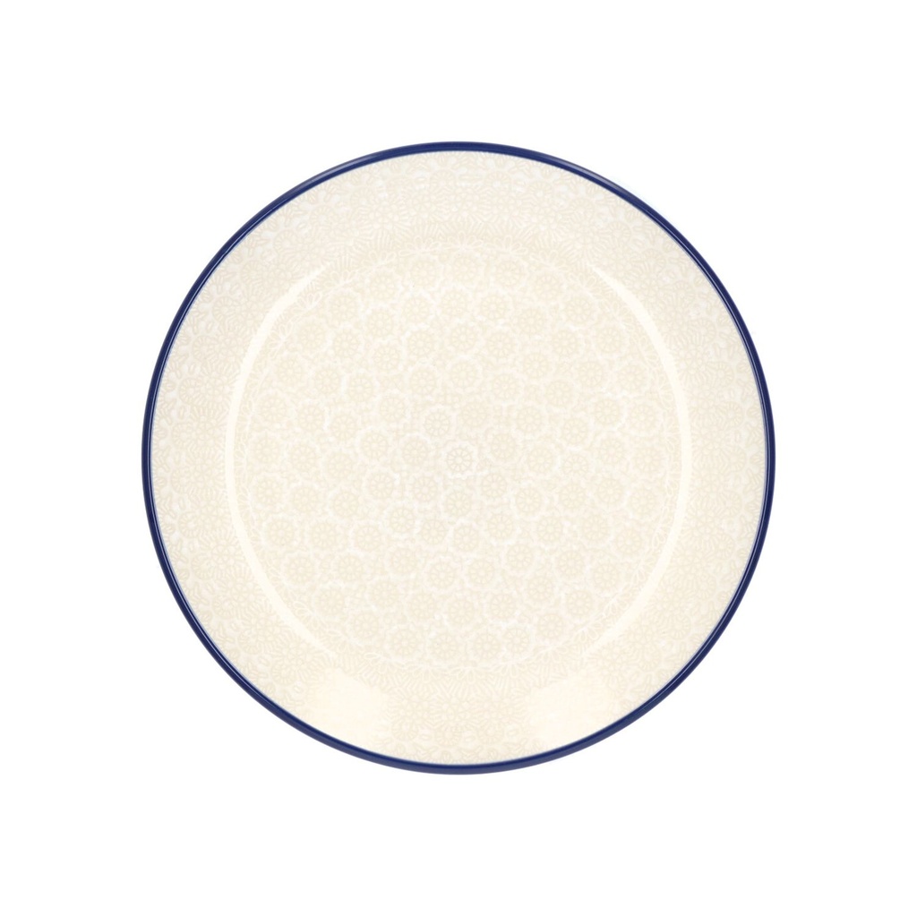 Bunzlau Plate Flat Ø 20 cm - White Lace