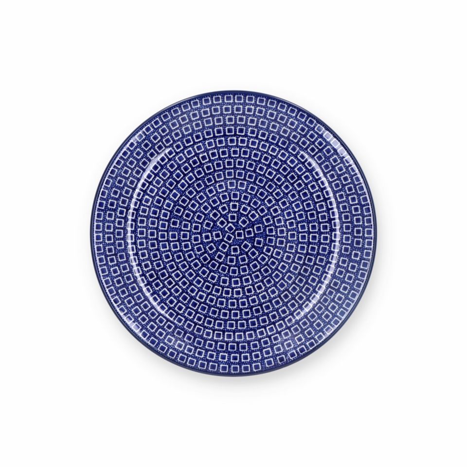 Bunzlau Plate Ø 26,5 cm - Blue Diamond