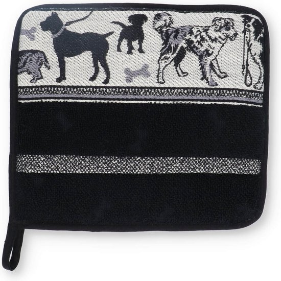 Bunzlau Potholder Dogs Black