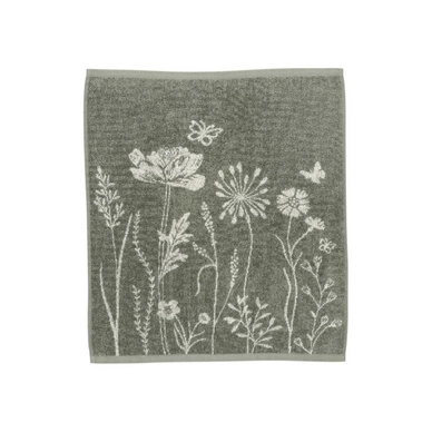 Bunzlau Tea Towel Wild Flowers Dark Green