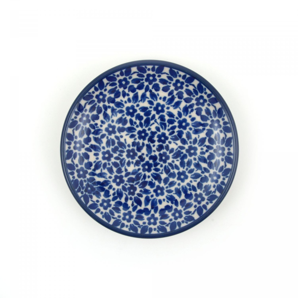 Bunzlau Teabag Dish Round - Indigo