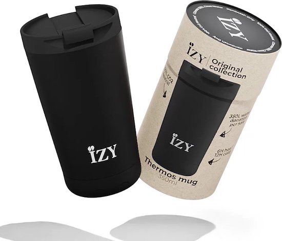 IZY THERMO MUG ZWART