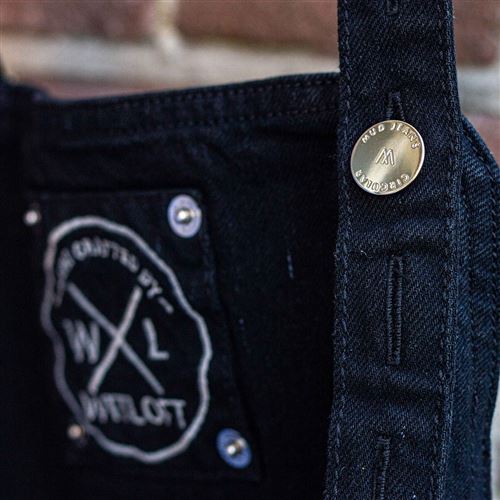 KEUKENSCHORT DENIM BLAUW KORT