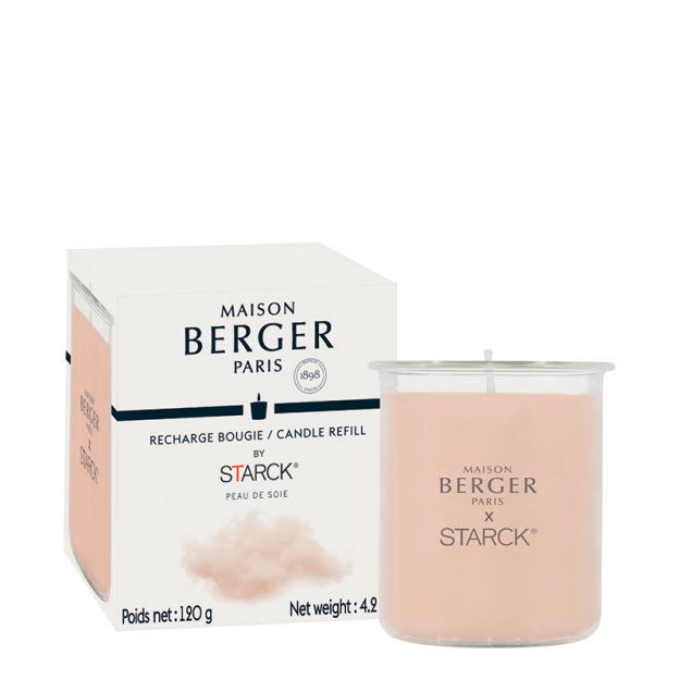 Geurkaars navulling voor design kandelaar Photophore by Starck Peau de Soie