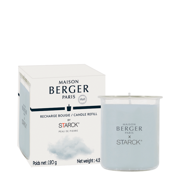 Geurkaars navulling voor design kandelaar Photophore by Starck Peau de Pierre