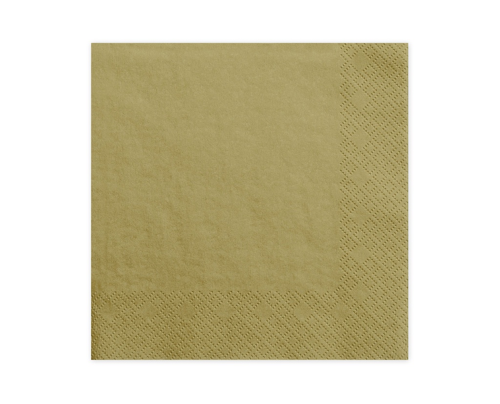 SERVET UNI GOUD, 40 X 40 CM, 20 STUKS