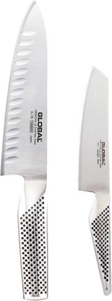 Global - Messenset G-7805 - 2 Delig - Koksmes 18cm/G78 - Groentemes 14cm/GS5