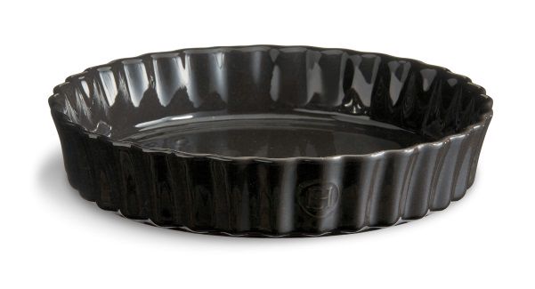 EMILE HENRY GESCHULPTE RONDE OVENSCHAAL ZWART 24CM