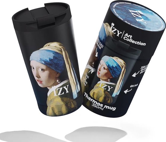 IZY THERMO KOFFIEBEKER MEISJE MET DE PAREL VAN VERMEER