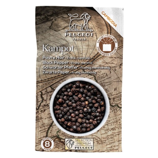 NEW S1 doos met 3 zakjes Kampot zwarte peper 60g (3*20g) EPICES 