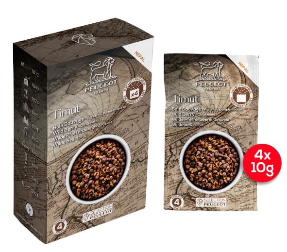 NEW S1 doos met 4 zakjes Timut wilde peper 40g (4*10g) EPICES 