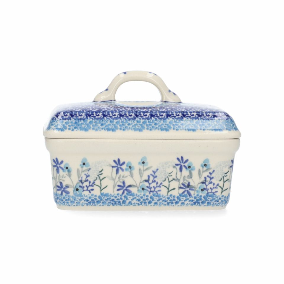 BUNZLAU BUTTER DISH RECTANGULAR FESTIVE