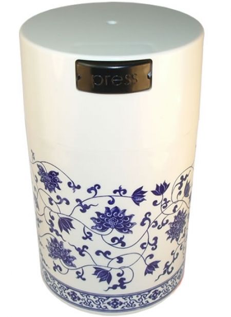 KOFFIEBUS TIGHTVAC 0.57LTR SOLID WHITE FLORAL DESIGN WHITE CAP
