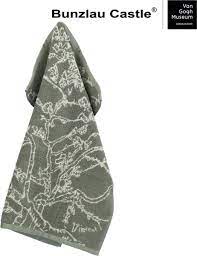 BUNZLAU HANDDOEK VGM ALMOND BLOSSOM GROEN