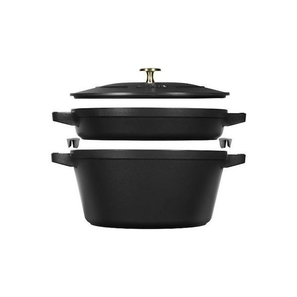 STACKABLE STAUB MET GRATIS GRILL  24CM 