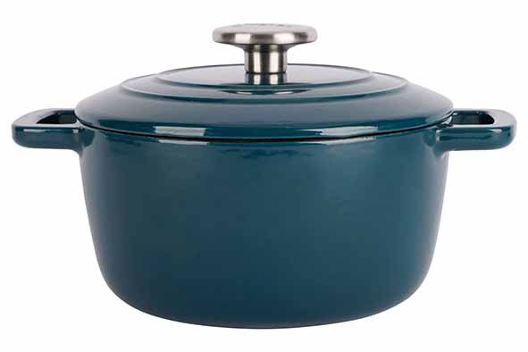 COSY&TRENDY FONTESTIC KOOKPOT GROEN GIETIJZER MET DEKSEL 2.7LTR