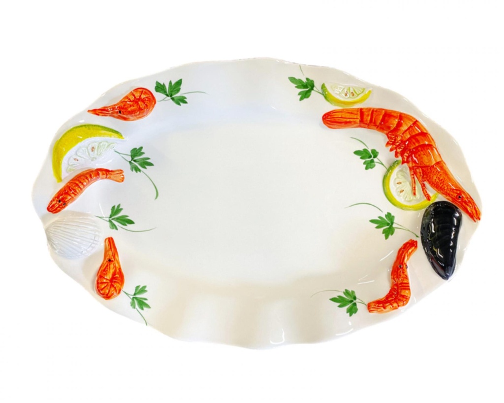 PICCOBELLA OVALE SCHAAL FRUTTI DI MARE MET RIBBEL