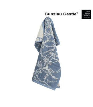 BUNZLAU ALMOND BLOSSEM BLAUW HANDDOEK