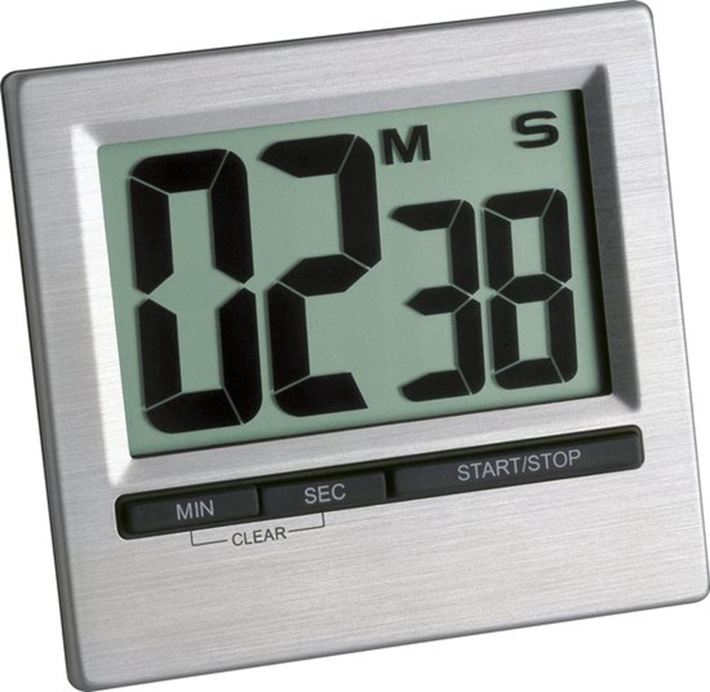 TFA digitale timer/kookwekker RVS