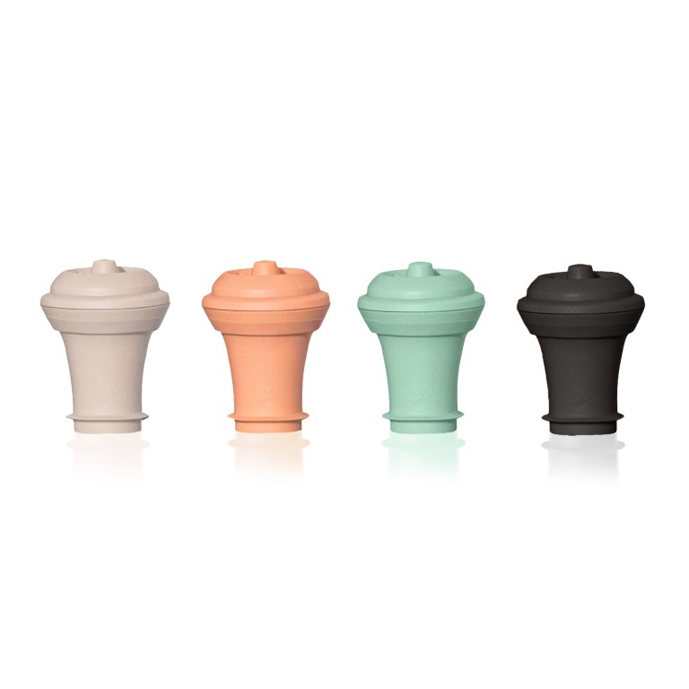 Vacu Vin Vacuum Wine Stoppers Colored Loop (4 pcs), Box