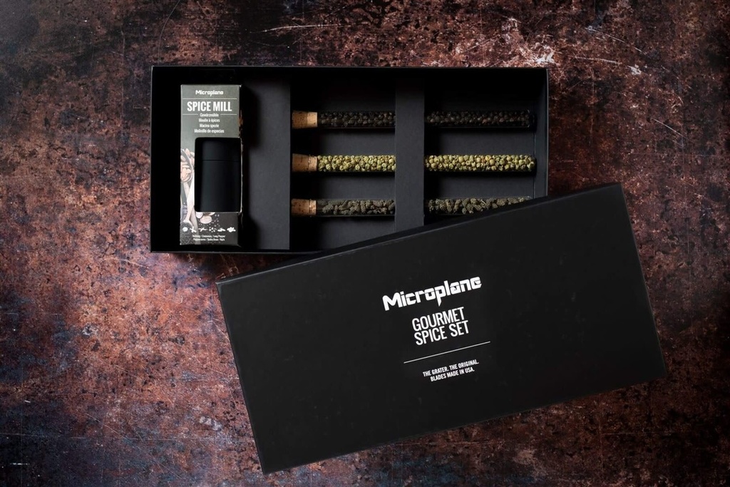 Microplane Specerijenmolen met 3 soorten peper