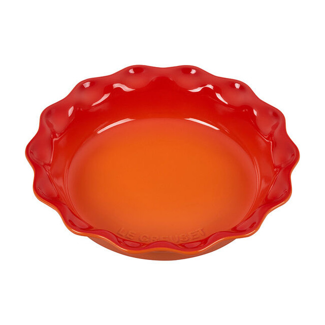 Le Creuset Stoneware 23cm Heritage Pie Dish oranje