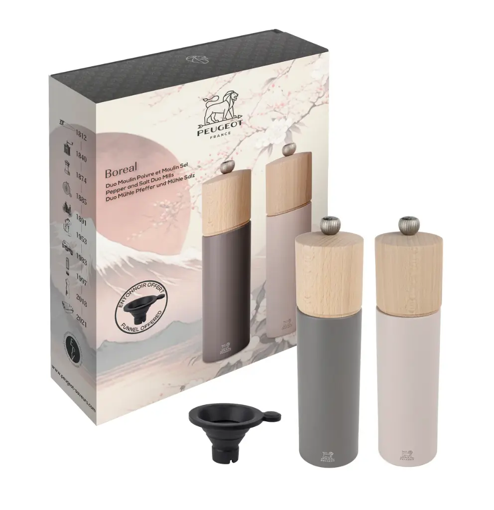 PEUGEOT BOREAL PEPER EN ZOUT DUO  ROZE/GRIJS