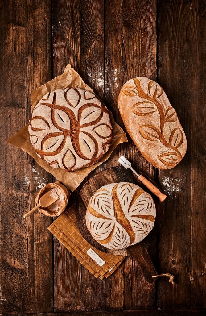 Laib & Seele lame Decoreermes Brood 19cm beukenhout