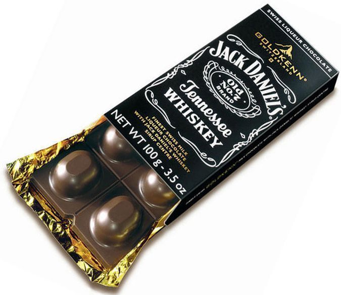 JACK DANIELS 100GRAM  MELK CHOCOLADE MET WHISKEY
