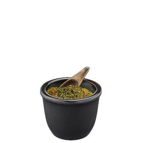 GEFU ZOUT- EN KRUIDEN POT, ZWART,  Ø 8,5 CM H. 8 CM