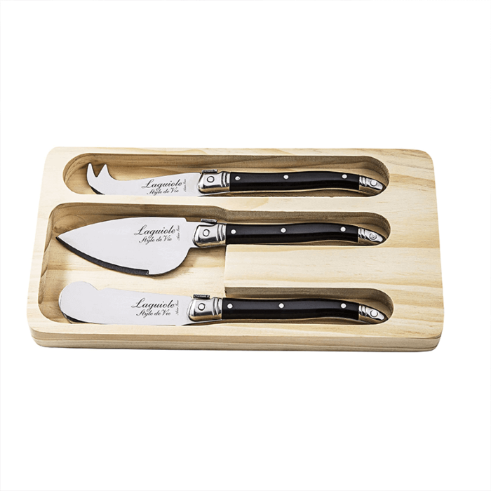 LAGUIOLE SET 3 Kaasmessen ZWART 