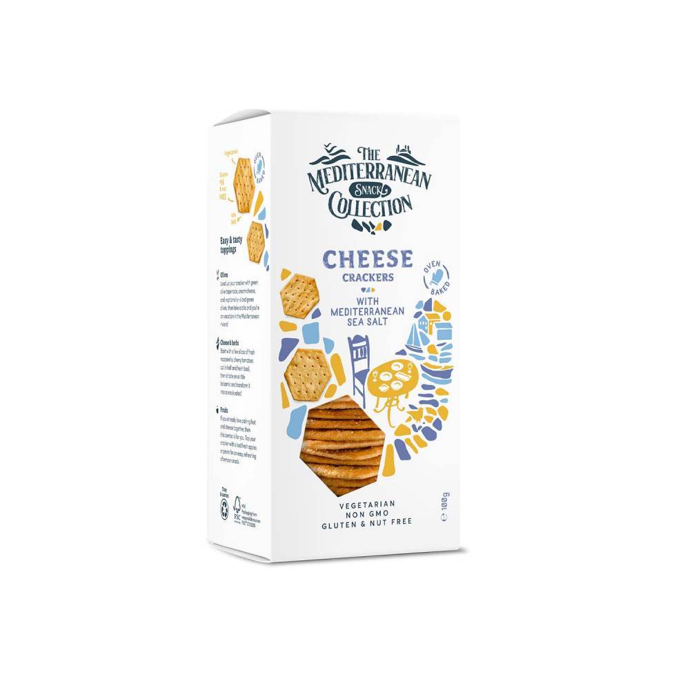 The Mediterranean Snack Collection - Cheese cracker sea salt glutenvrij 100 gr 