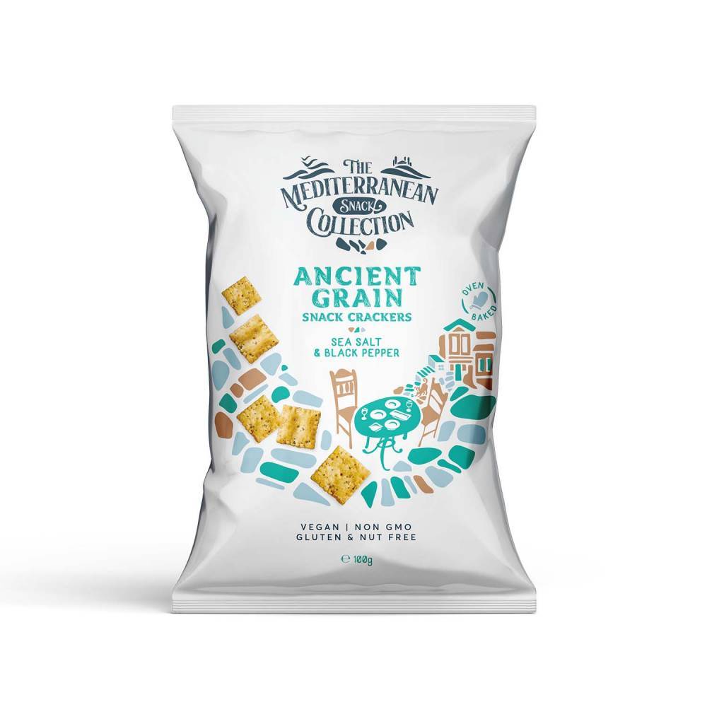 The Mediterranean Snack Collection - Ancient grain snack crackers glutenvrij 100 gr