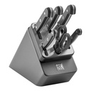  ZWILLING Gourmet 7-delig, Messenblok, Anthraciet ZWILLING Messenblok met slijpfunctie