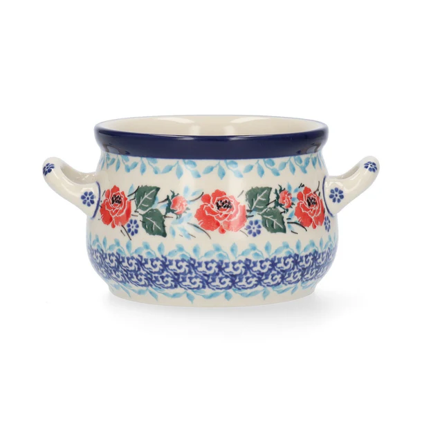 BUNZLAU SOUP BOWL ENGLISH ROSE