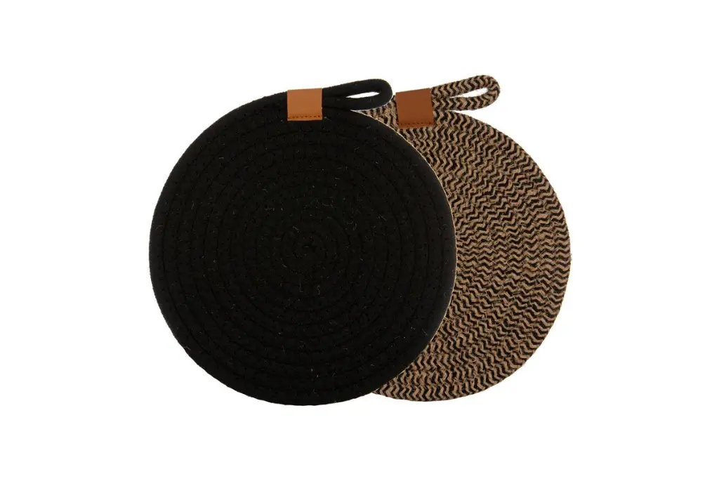 Ladelle Nash Zwart Onderzetter Set van 2 - 22cm